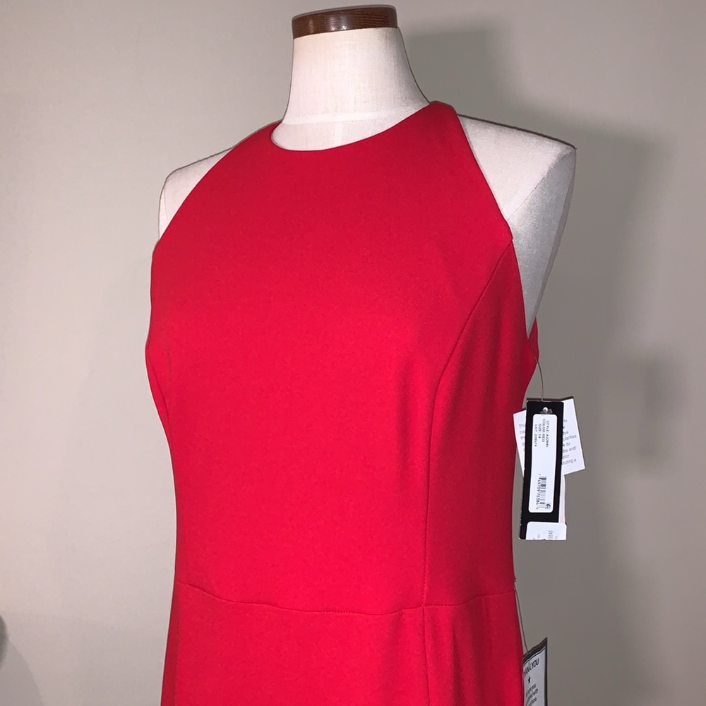 Betsy & Adam Red Ruffle Gown - Picture 9 of 16
